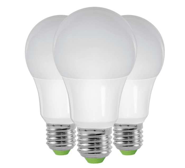 Lot de 3 Ampoules LED - 9W - E27 - 3000 K