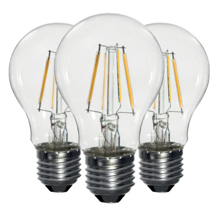 Lot de 3 Ampoules LED - 6,5W - E27 - 3000 K