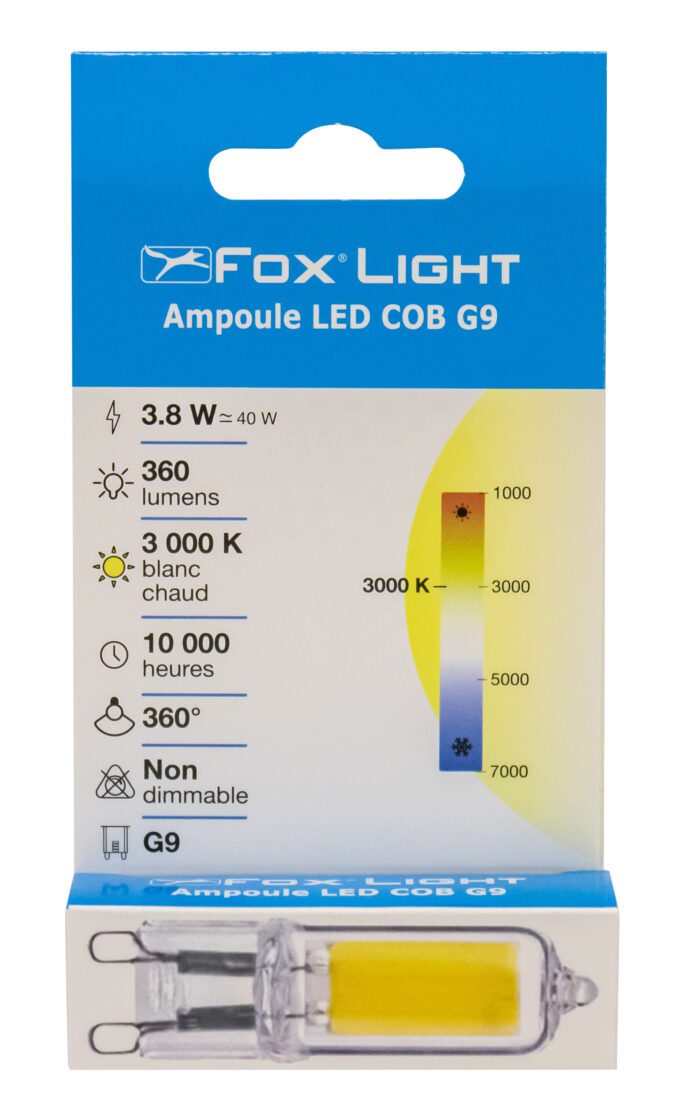 Ampoule capsule LED COB 230V - 3.8W - G9 - 3 000 K – Image 2